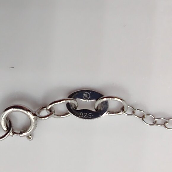 Sterling Silver 925 Necklace Cross Sparkly Sideways Affixed to 16" SS Chain - Picture 8 of 8